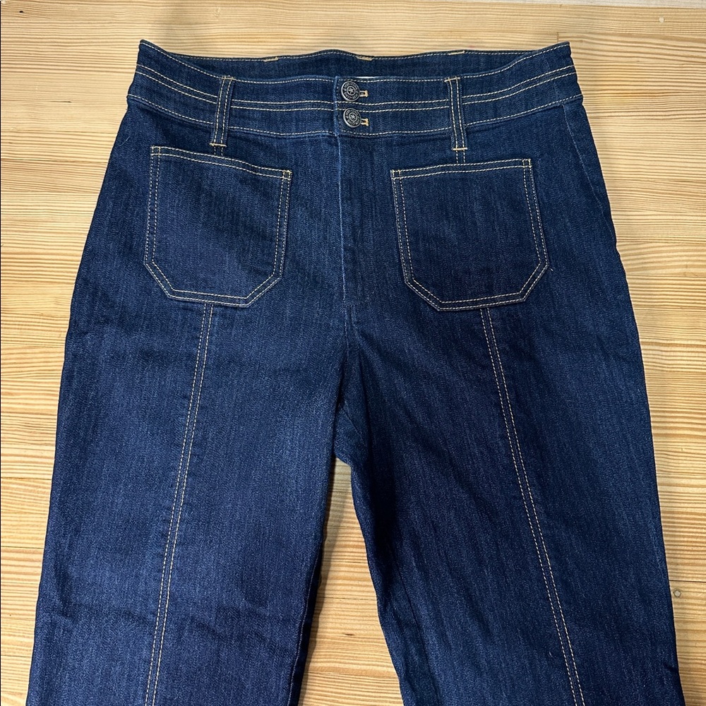 Cinq a Sept Patch Pocket Cropped Women's Jeans Size 8-10